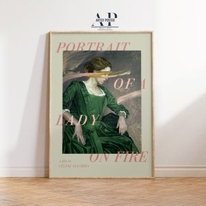Portrait einer Dame auf Feuer Poster - Romantische Periode Film Kunstdruck - Französisches Kino - Ideal für Kunstliebhaber - Elegante Wanddekoration