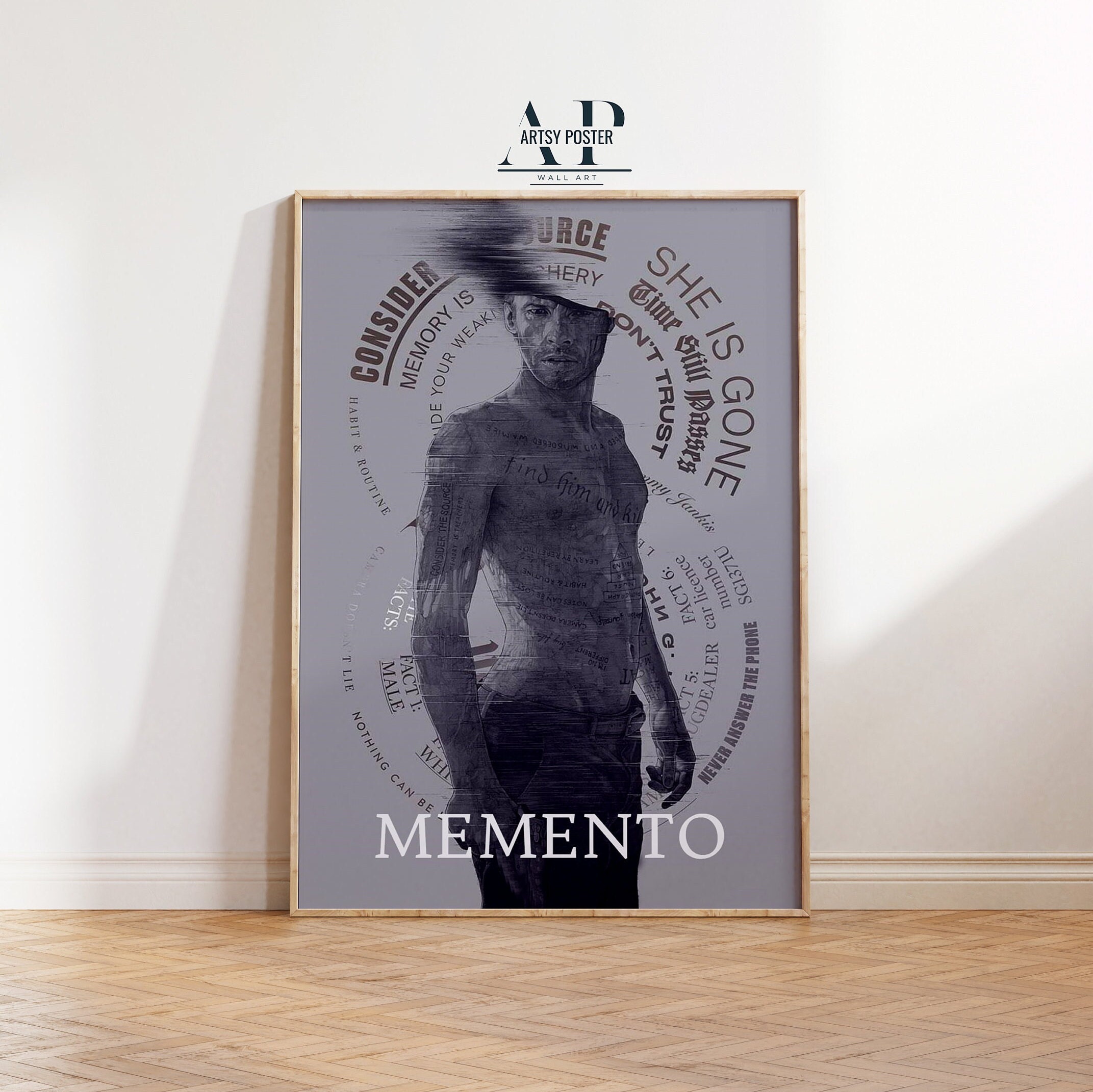 メメント映画ポスター：クリストファー・ノーラン監督作品アート