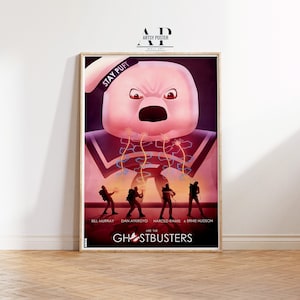 Póster de la película Cazafantasmas, impresión vintage de la década de 1980, arte mural de comedia clásica, decoración de Cazafantasmas, regalo para fans.