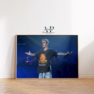 Justin Bieber Poster, High Quality Wall Art Print for Beliebers, Pop Music Icon Decor, Perfect Gift for Justin Bieber Fans