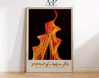 燃ゆる女の肖像ポスター：フランス映画のアートプリント、エレガントな
