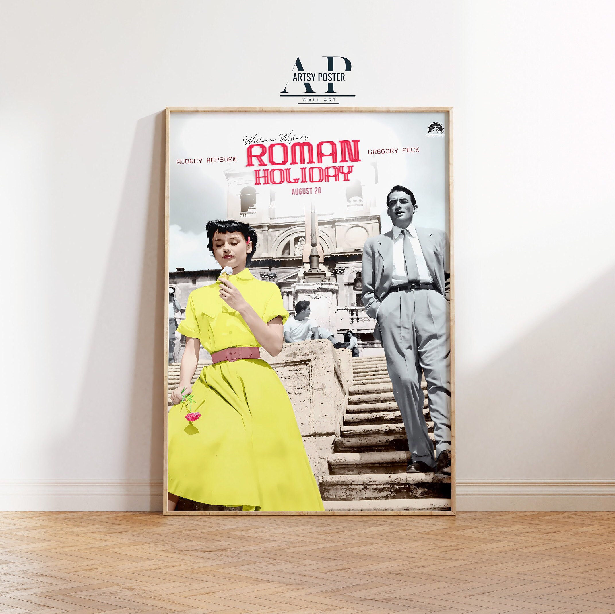 Roman Holiday Poster: Audrey Hepburn, Classic Movie Art Print