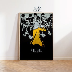 Kill Bill Film Poster, Quentin Tarantino Movie Art Print, Vintage Cinema Wall Decor for Home & Office, Unique Gift for Film Buffs