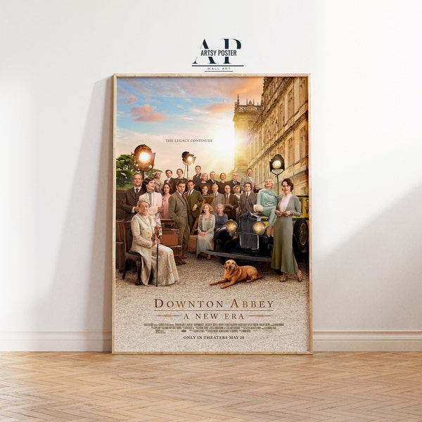 Downton Abbey Poster, Classic TV Show Print, British Period Drama Wall Art, Home Decor, Unique Gift for TV Series Fans