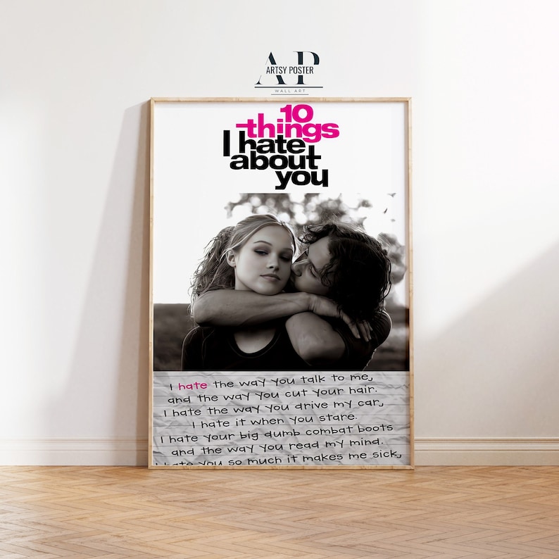 10 Things I Hate About You Movie Poster, 90s Romantic Comedy Wall Art - 10 Things I Hate About You Phone Case