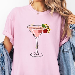 Cherry Martini Shirt Comfort Colors® Anthro dupe Tshirt, a tini bit older, bikinis and martinis, anthropologie shirt, espresso martini Blossom