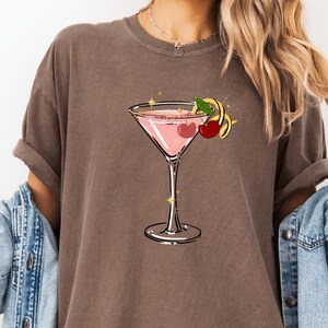 Cherry Martini Shirt Comfort Colors® Anthro dupe Tshirt, a tini bit older, bikinis and martinis, anthropologie shirt, espresso martini Espresso