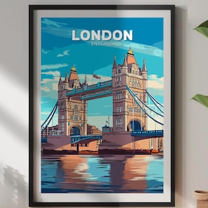 London Bridge Reiseposter: UK Home Decor Art