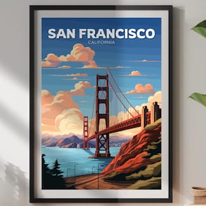 San Francisco Poster, San Francisco California Photo Print, San Francisco Artwork, Home Décor, San Francisco Painting