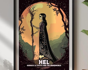 Hel Goddess Fine Art Print: Norse Mythology Poster