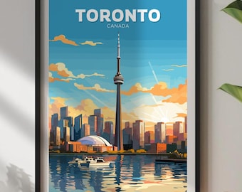 Toronto Skyline Poster: CN Tower Cityscape Art Print