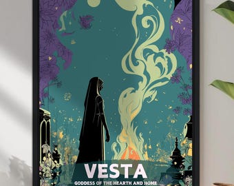 Vesta Goddess Painting: Roman Mythology Art