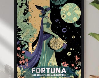 Fortuna Goddess Painting: Roman Mythology Art
