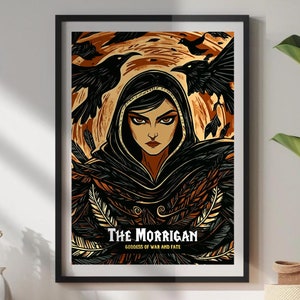 The Morrigan Art Print: Celtic Goddess of War and Fate