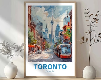 Toronto Skyline Poster: CN Tower Downtown Art Print
