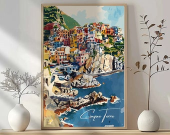 Cinque Terre Art Print: Italian Coastal Village Home Decor