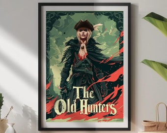 The Old Hunters - Lady Maria Poster. Videogame Art, Soulsborne Print, VideoGame Art, Gaming Poster, Bloodborne Inspired Hunter Poster