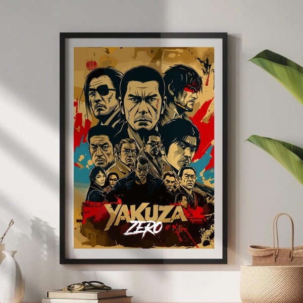 Kiryu Zero Video Game Poster: Yakuza Zero Wall Art, Goro Majima, Ryu Ga Gotoku. VideoGame Art, Gaming Poster