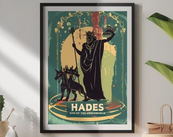 Affiche Dieu Hadès : impression d'art mythologie grecque