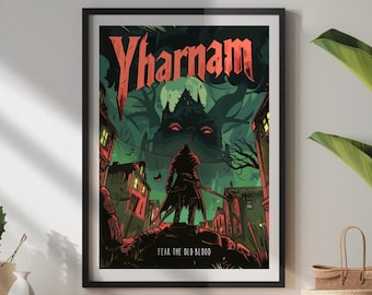 Yharnam 'Fear The Old Blood' Poster: Videogame Art Print