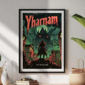 Yharnam - Fear The Old Blood Poster. Videogame Art, Print, Videospiel Druck, Gaming Poster, Inspiriertes Poster