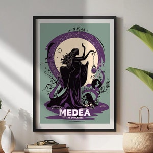 Poster della maga Medea, sacerdotessa Medea, belle arti, mitologia greca, stampa di Medea, dea greca, arte greca antica