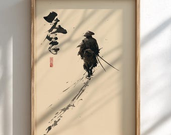 PRINT SAMURAI 墨絵による書道 - Etsy 日本