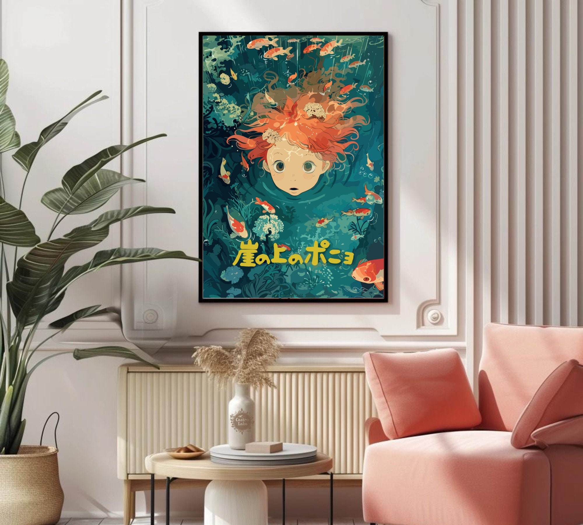 Ponyo Poster Inspired by Studio Ghibli Studio Ghibli Print, Hayao