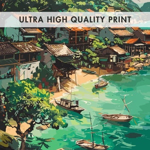 Fishing Village in Vietnam Poster