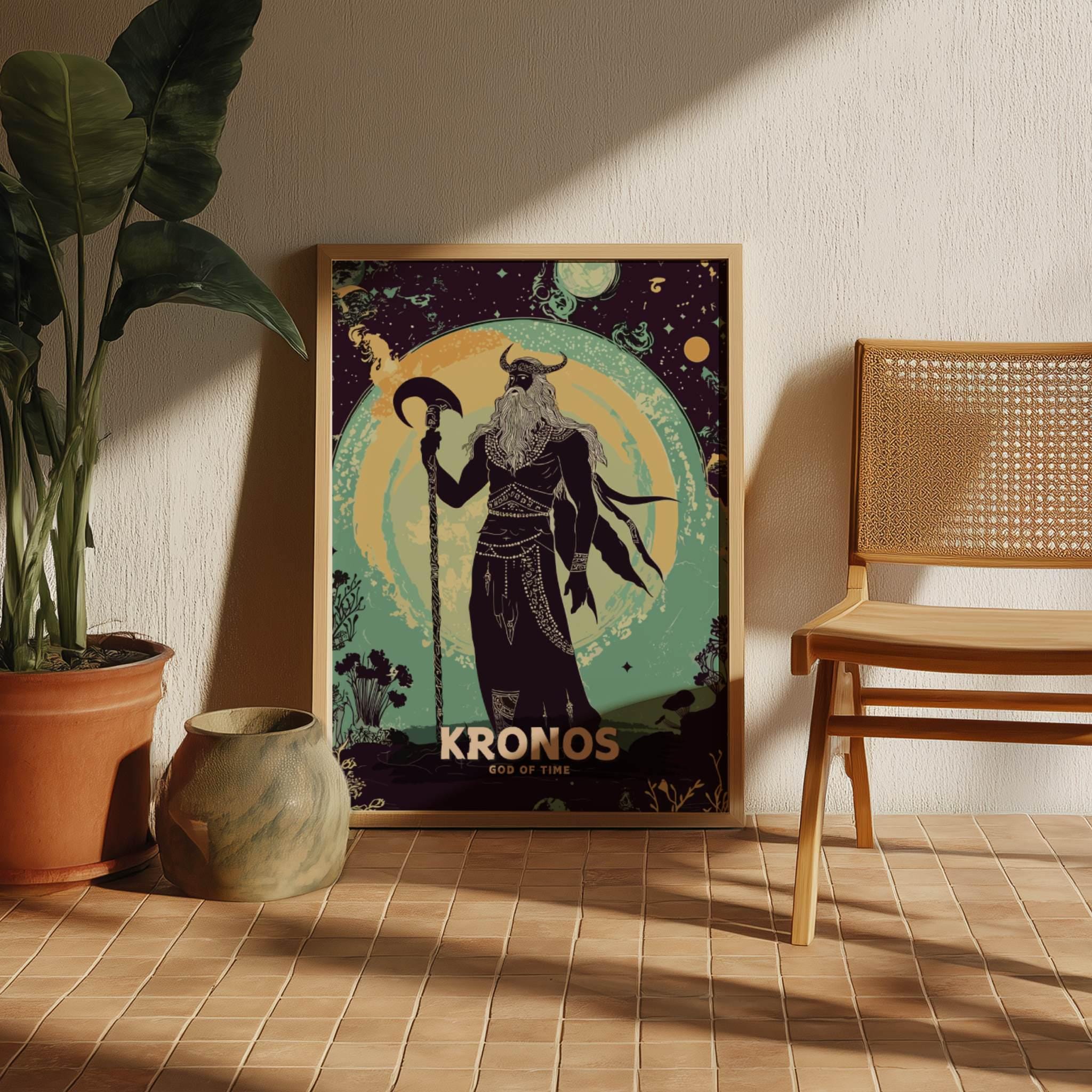 Kronos Definition Kronos Titan of Time Poster – Greek Mythology Celestial Art - Etsy
