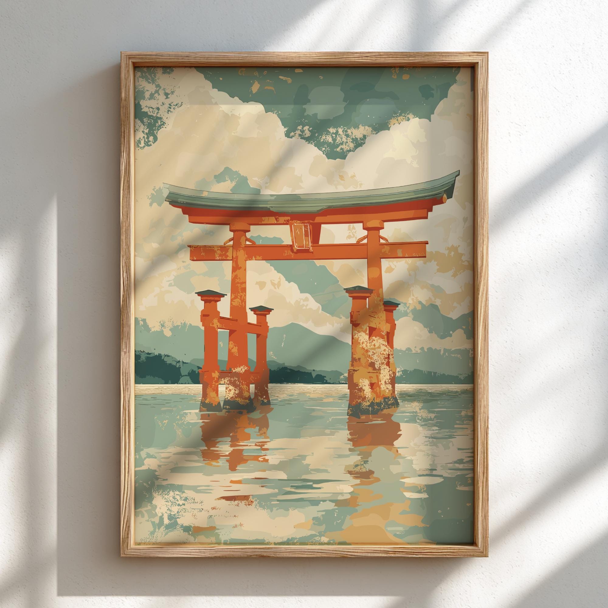 鳥居の版画：日本の神社美術、禅の風景 - Etsy 日本