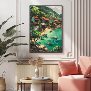 Fishing Village in Vietnam Poster
