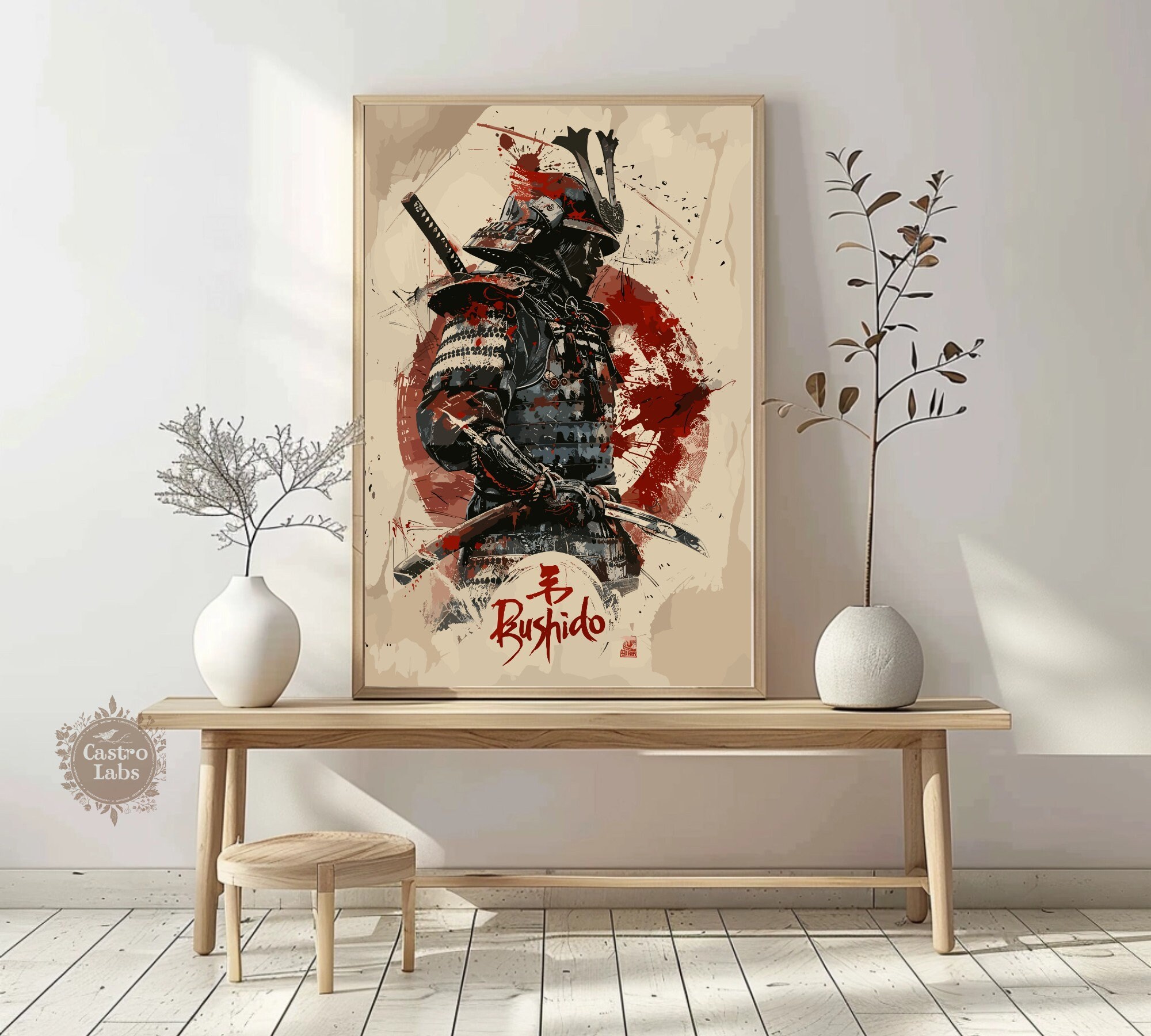 Bushido Code Print - Samurai Warrior Art: Japanese Warrior