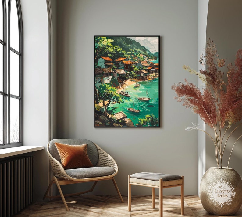 Fishing Village in Vietnam Poster