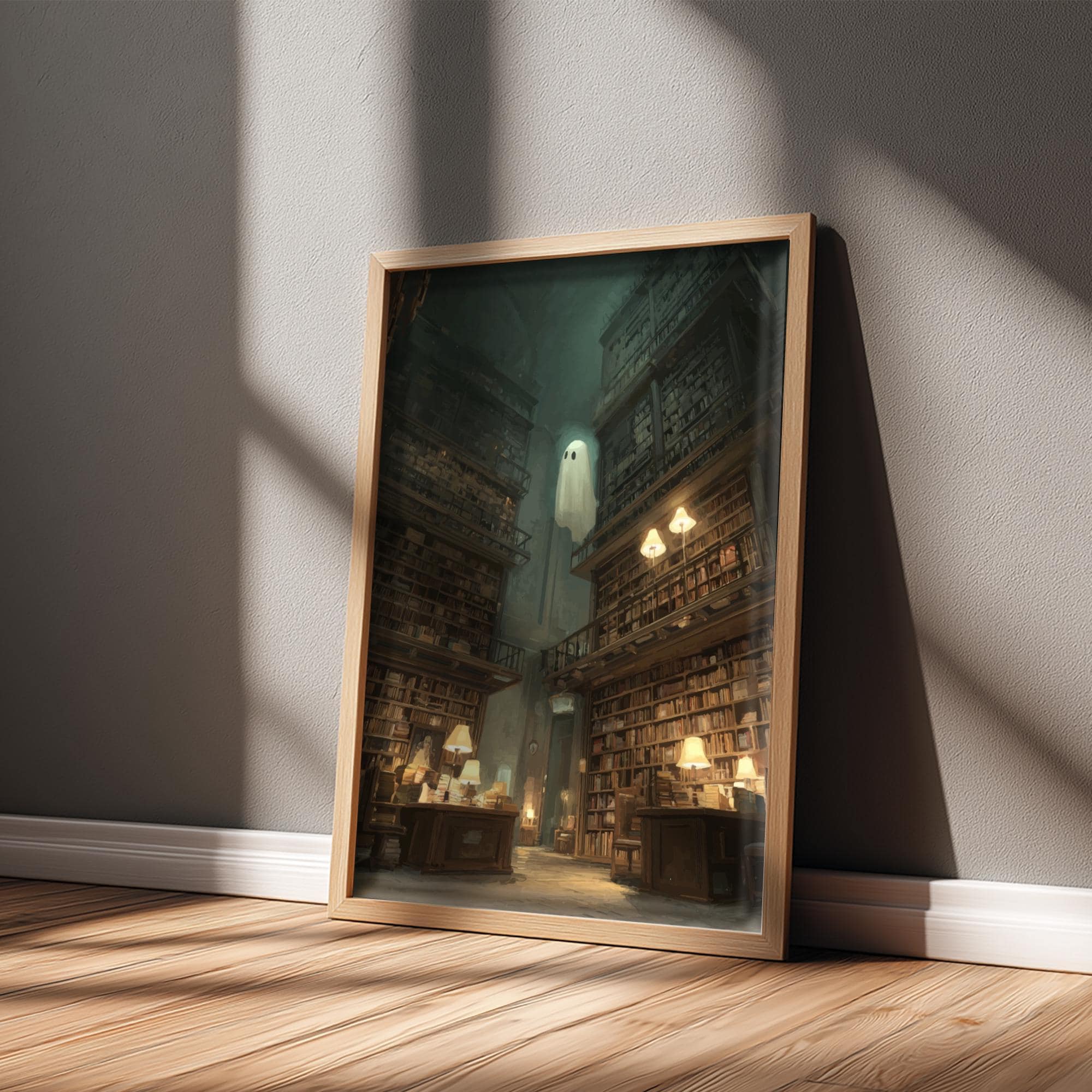 Liminal Horror Library Ghost in Library Art Print – Surreal Liminal Reading Room Decor - Etsy