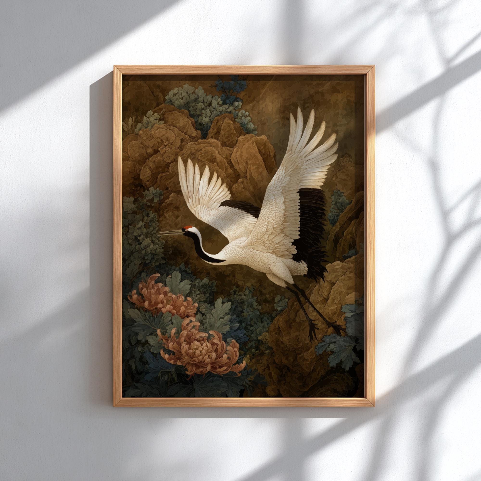 絵画 白鶴 動物 K110 福田翔玲 不老双鶴 掛軸 日本画 絹本 共箱