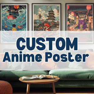 Poster della serie Anime Ramen: opera d'arte anime ispirata allo stile giapponese - stampabile, arte murale con noodles Ramen