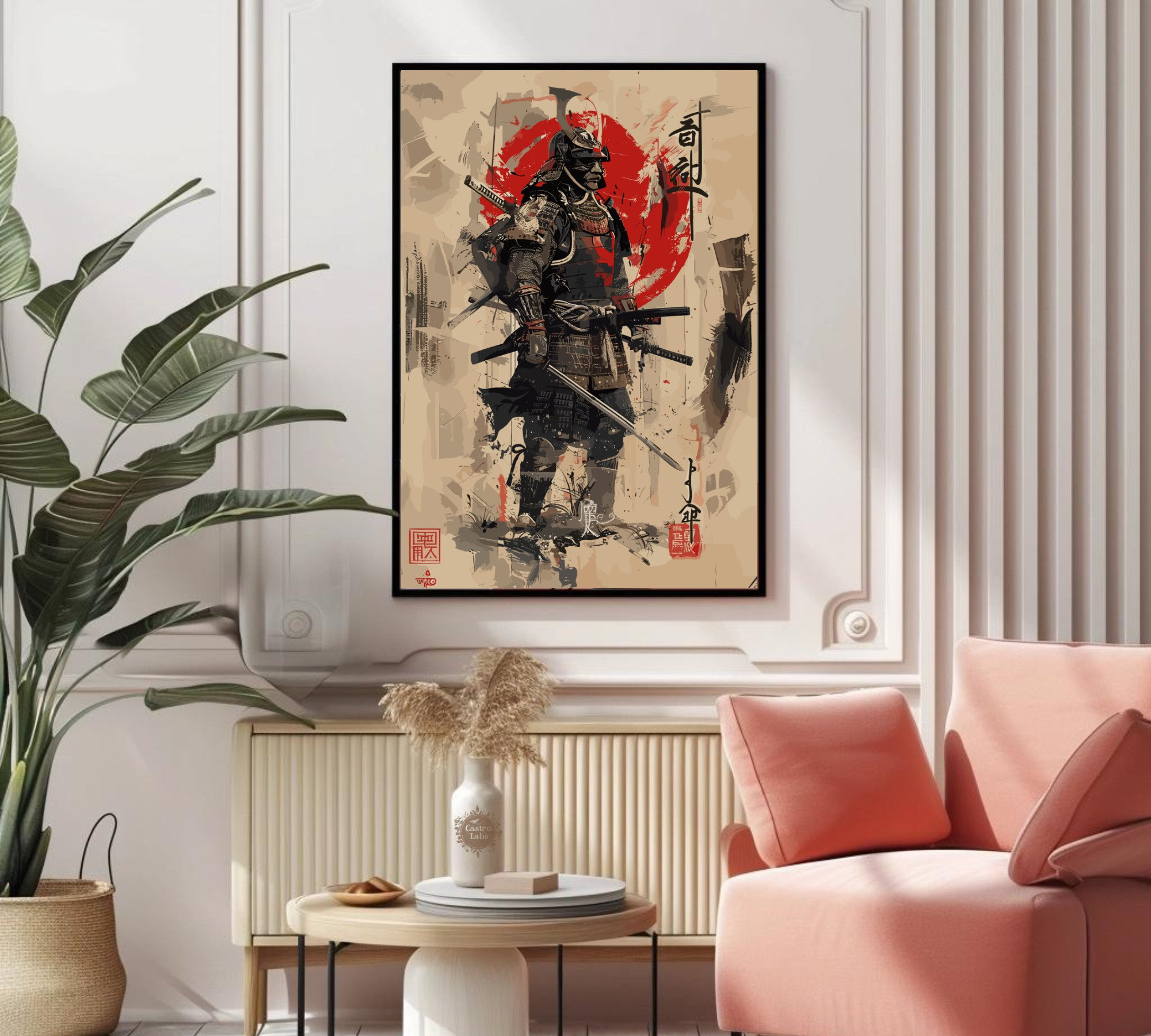 Japanese Samurai Warrior Poster: Traditional Home Decor (printable Wall ...