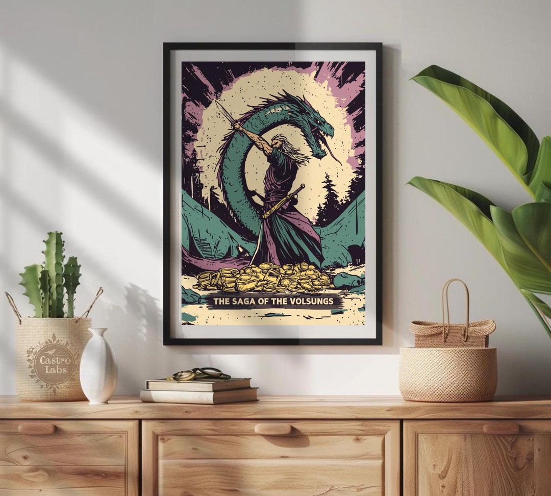 The Saga of the Volsungs Artwork, Norse Pagan Rituals Poster, Norse ...