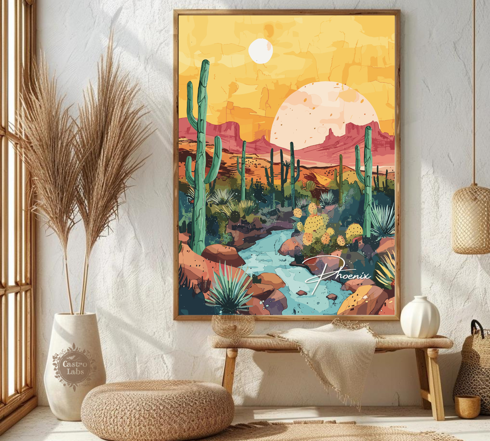 Phoenix Poster, Phoenix Arizona Print, Phoenix Artwork, Home Décor ...