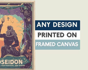Framed Canvas Print: Custom Art, Black/Wood Frames
