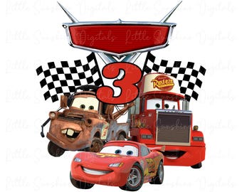PNG digitaler Download, Autos Geburtstag PNG svg, Autos Shirt PNG, Jungen Geburtstag svg, 3. Geburtstag oben, Png Cars Sublimation Design