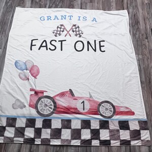 Custom Baby Blanket, Handmade Keepsake from Onesies, Camping Adventure Theme image 18