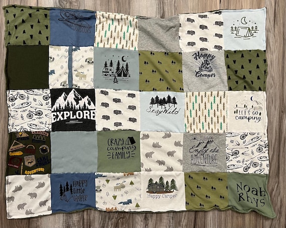 Handmade onesie Blanket, Keepsake blanket, Cozy Blanket, Perfect Baby Shower Gift, Perfect for new baby Gift
