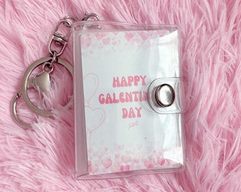 Happy Galentine's Day Photo Gift Keychain Keyring | Personalised Custom Mini Photo Album Keychain | Mini Photo Album Keyring 20 Photos