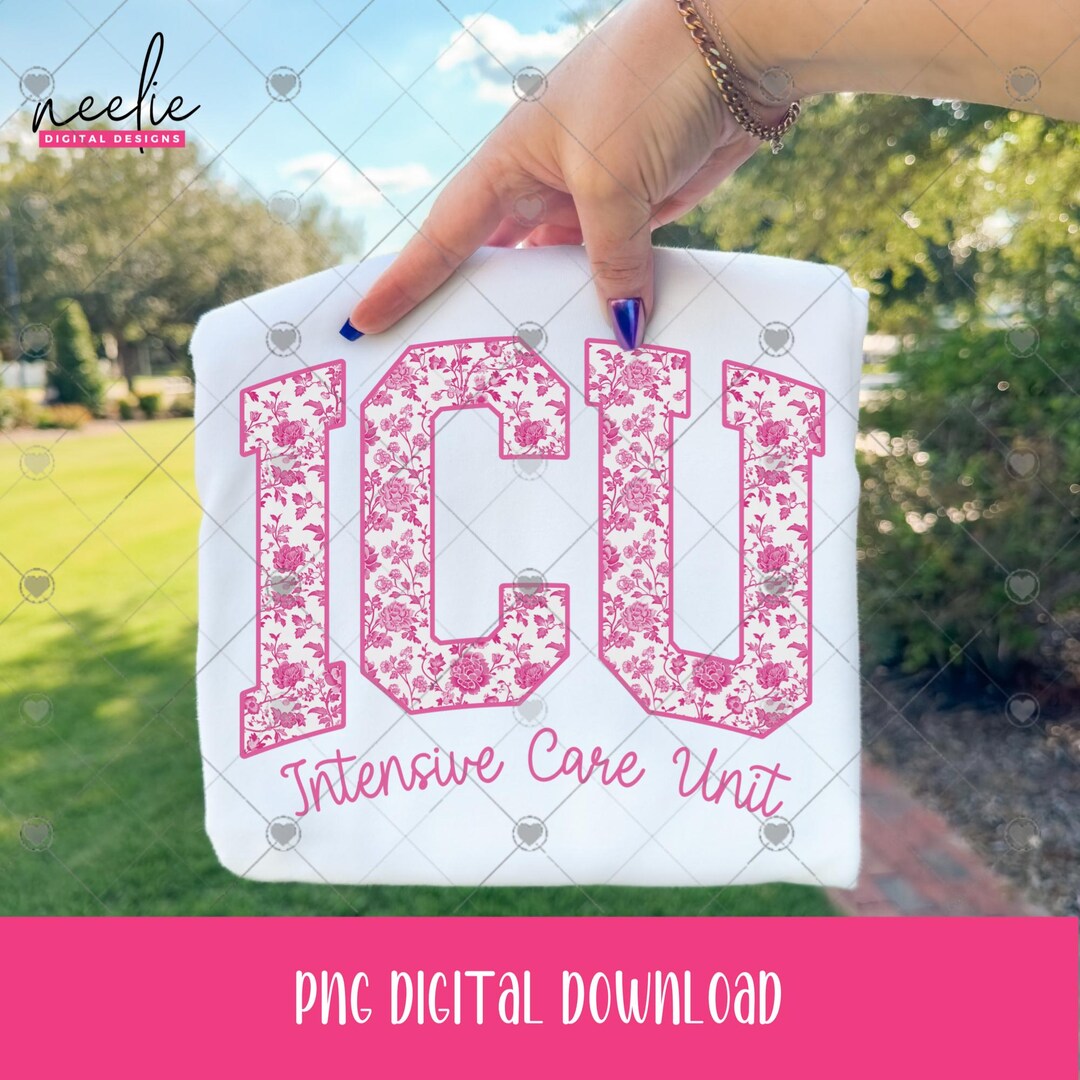 ICU Floral Varsity Letters PNG File, Pink Flower Curved Letter Design ...