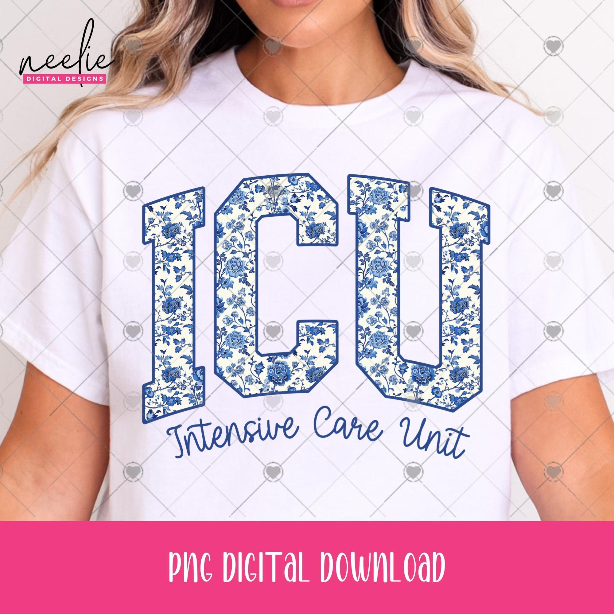 ICU Floral Varsity Letters PNG File, Flower Curved Letter Design for ...