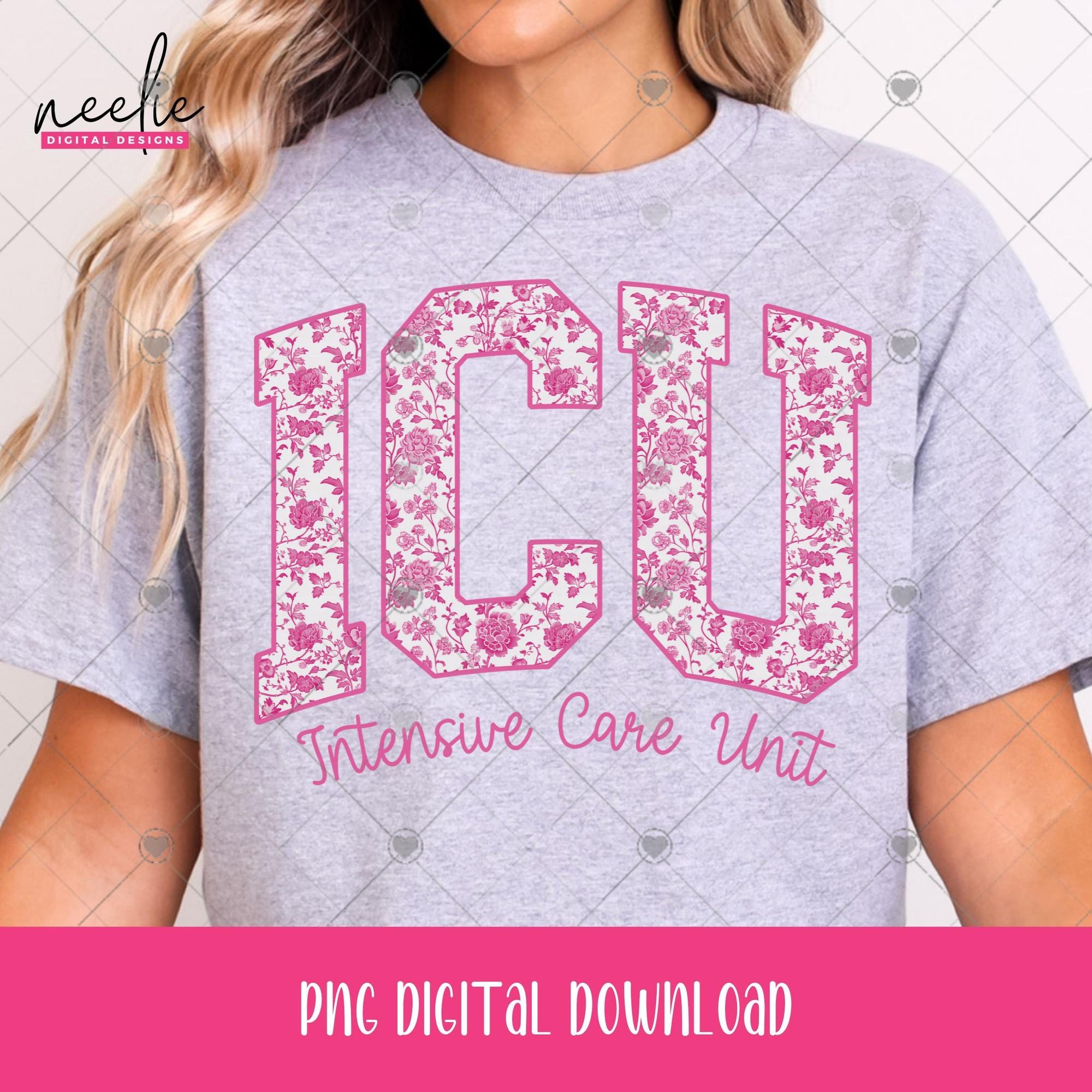 ICU Floral Varsity Letters PNG File, Pink Flower Curved Letter Design ...