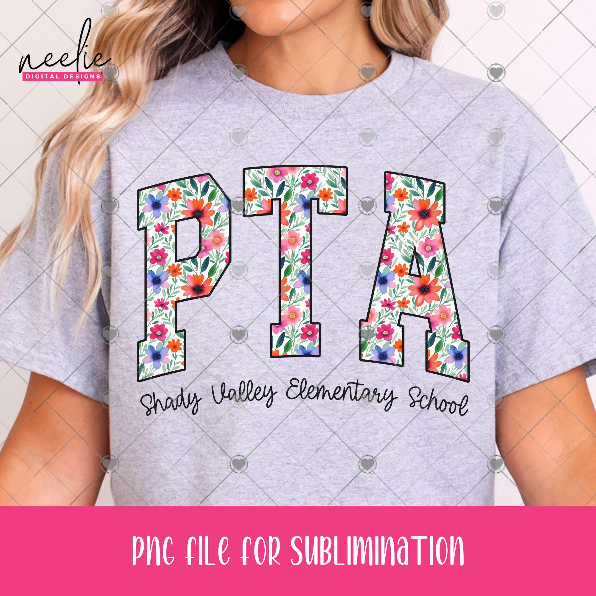 Pta Lettering PTA - Custom School Name PNG, Parent Teacher Association Personalized ...
