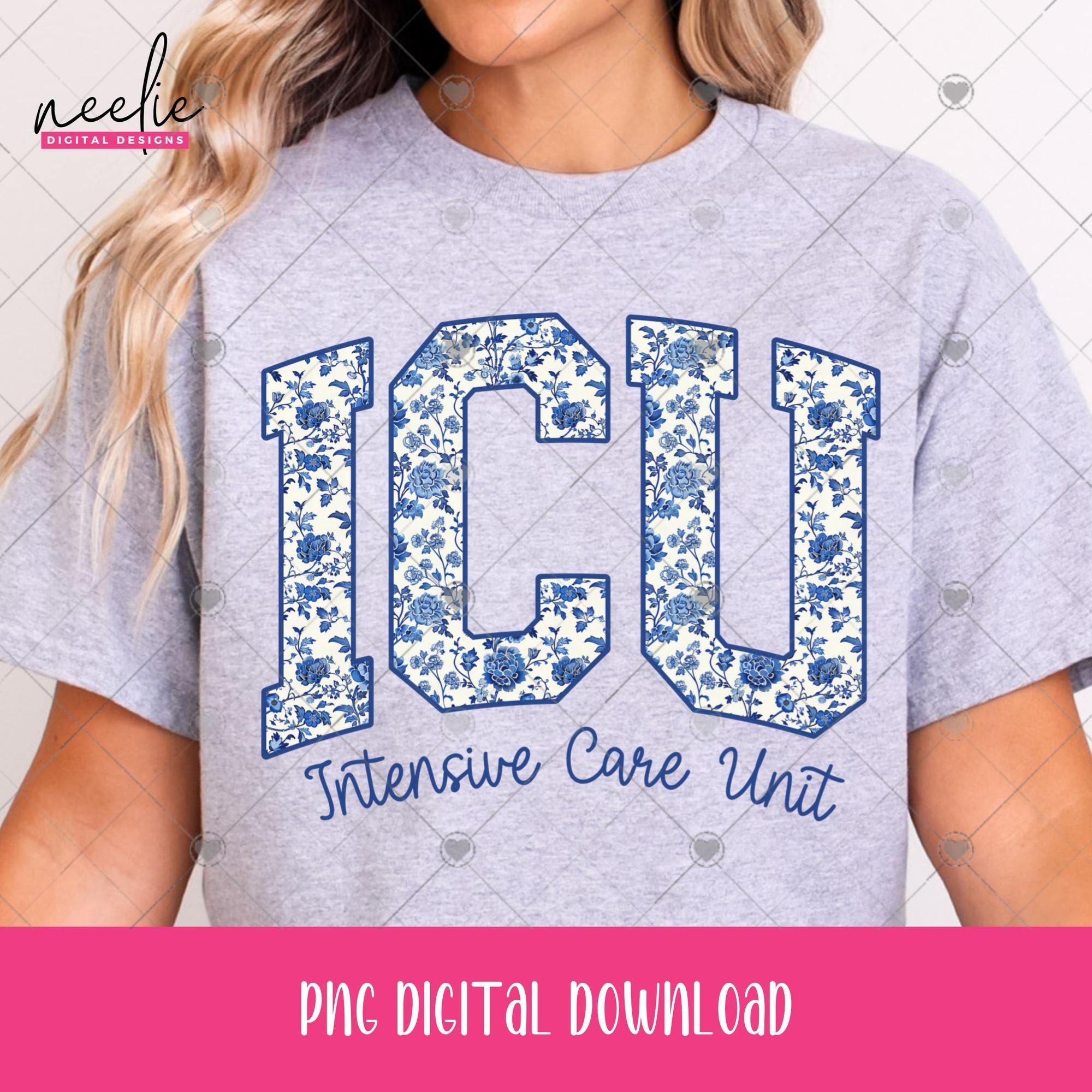 ICU Floral Varsity Letters PNG File, Flower Curved Letter Design for ...